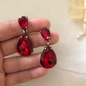 Red earrings -never worn